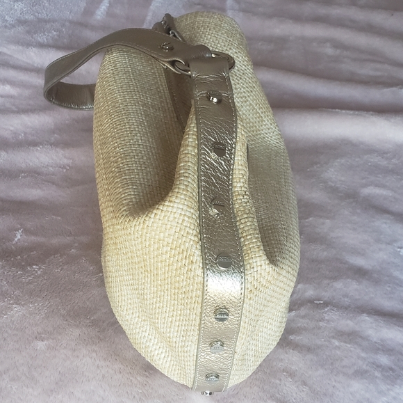 Bodhi straw and leather shoulder bag - Picture 2 of 7